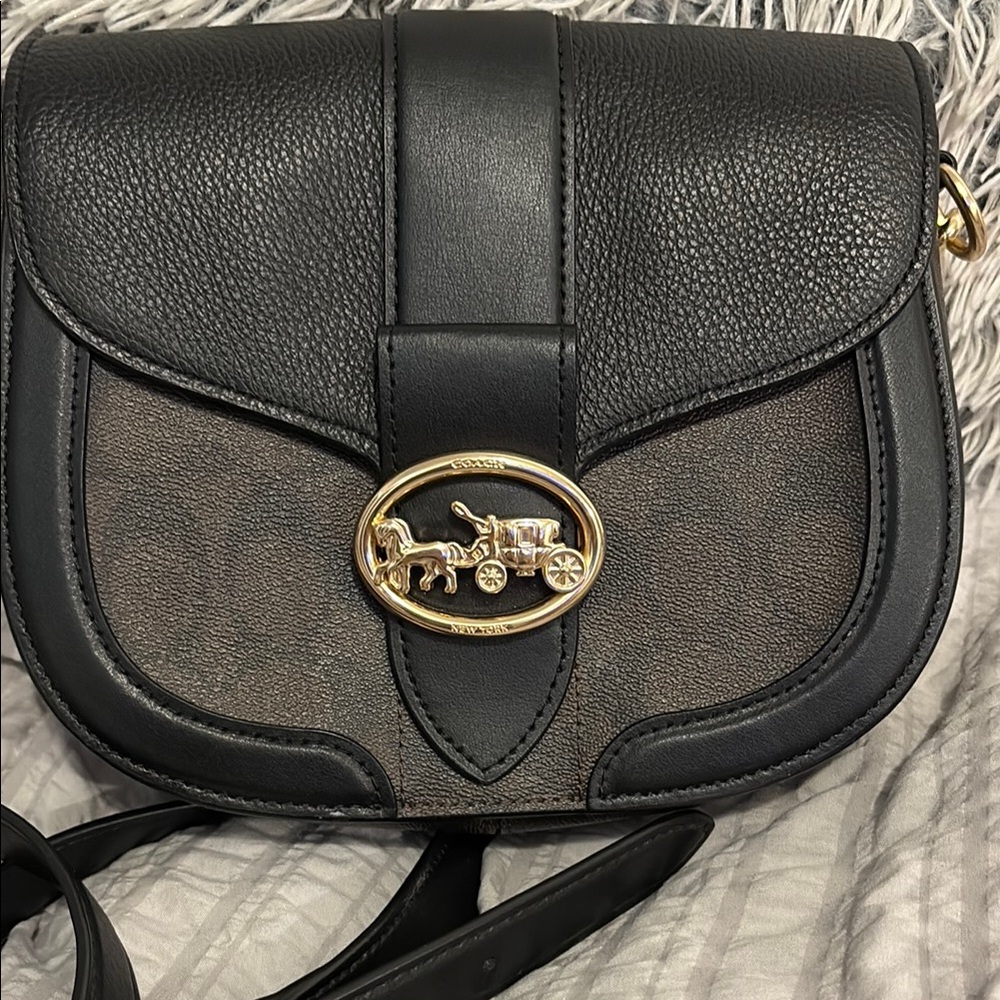 Black and Brown Coach Women's Bag